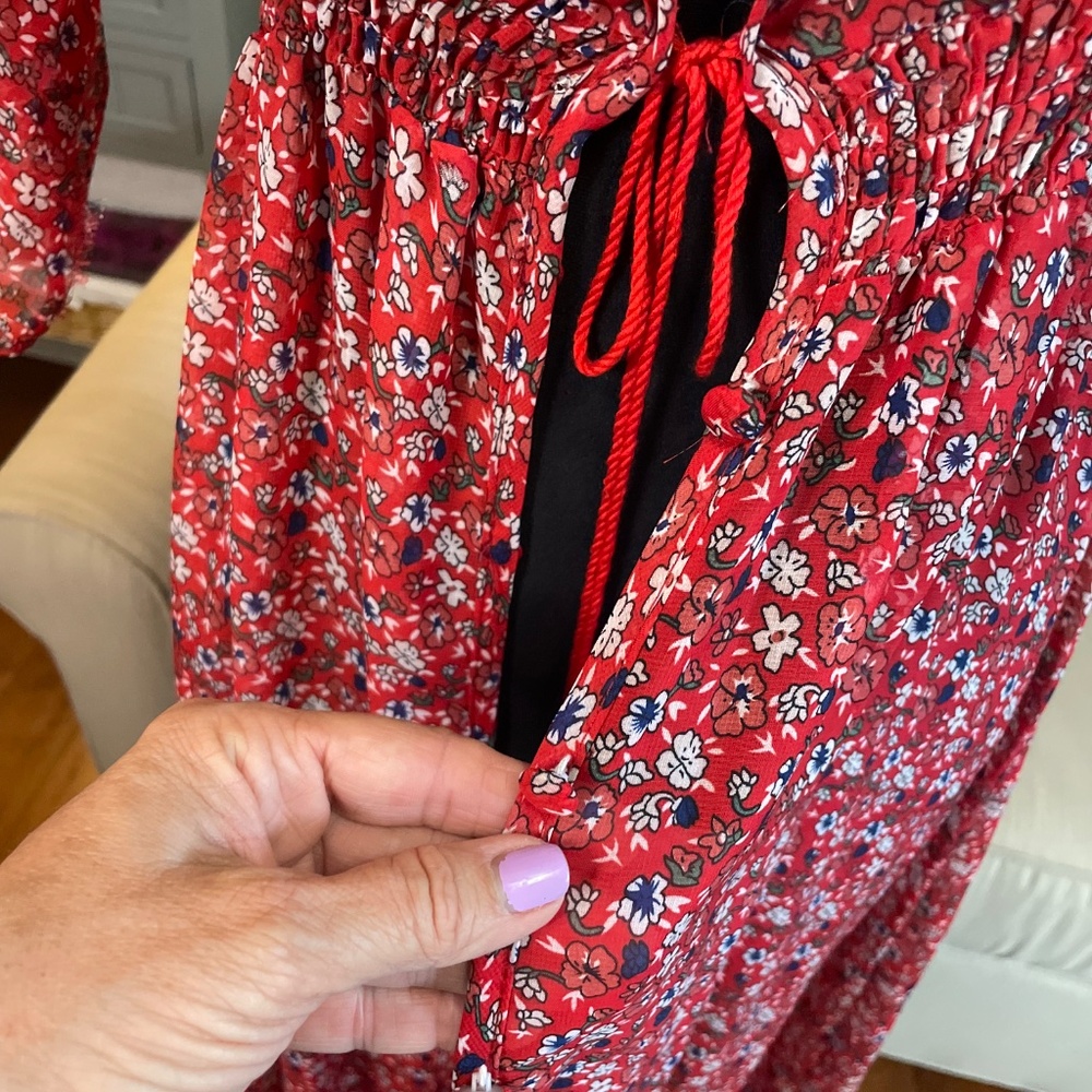 Pretty, sheer outer garment, 3/4 sleeve, sz Med - Picture 3 of 10